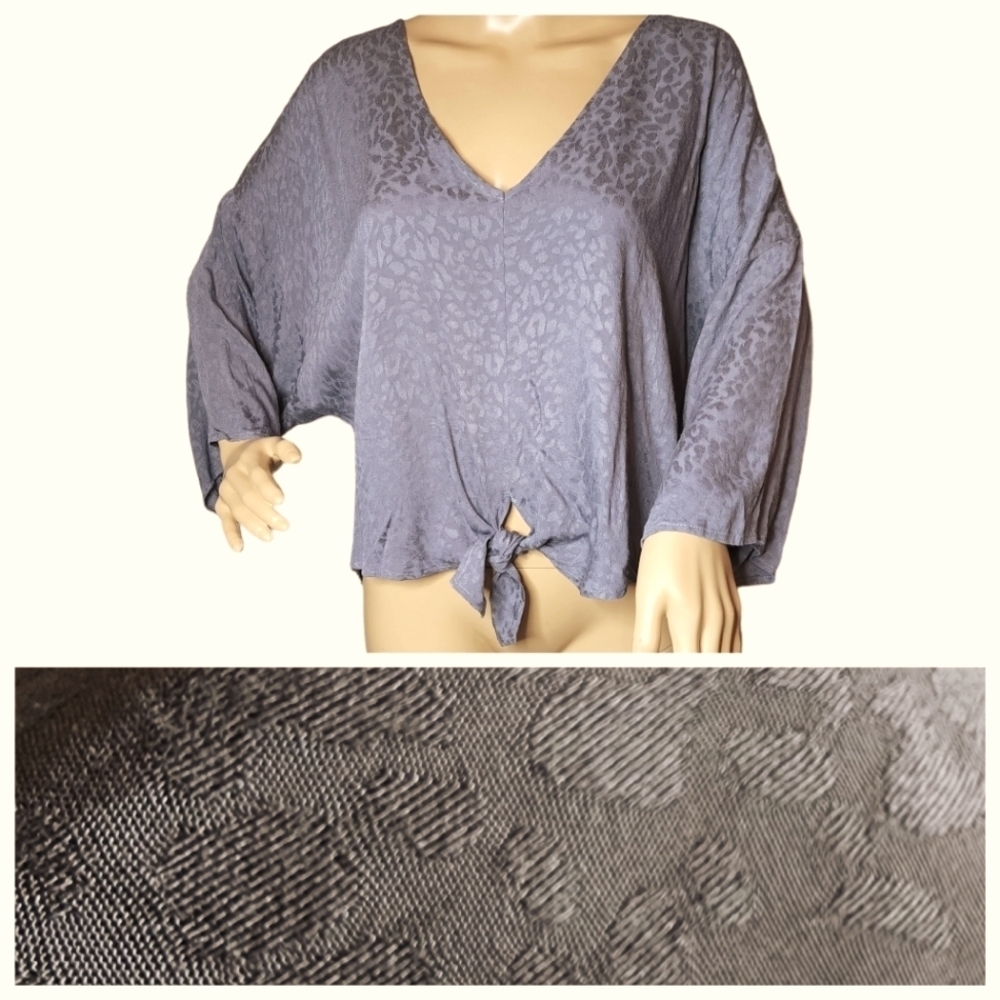 NWT Grey blouse- Style Rack